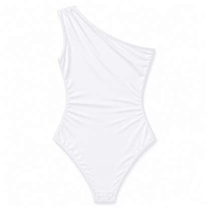 Body Feminino Um Ombro Drapeado Cintura Alta – Doce Malícia
