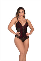 Body sensual em tule e renda em Branco – Doce Malícia