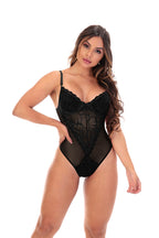 Body sexy com renda em Branco – Doce Malícia