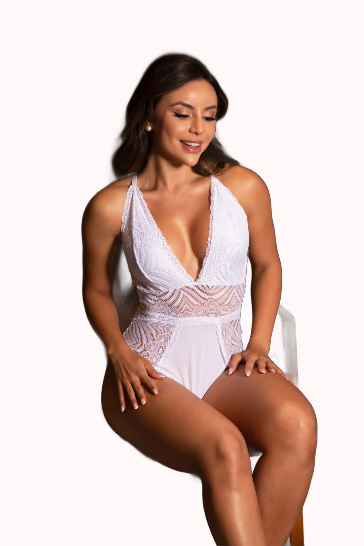 Body com detalhes em renda – Doce Malícia
