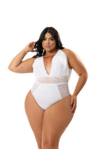 Body Feminino Plus Size Decotado em Branco – Doce Malícia