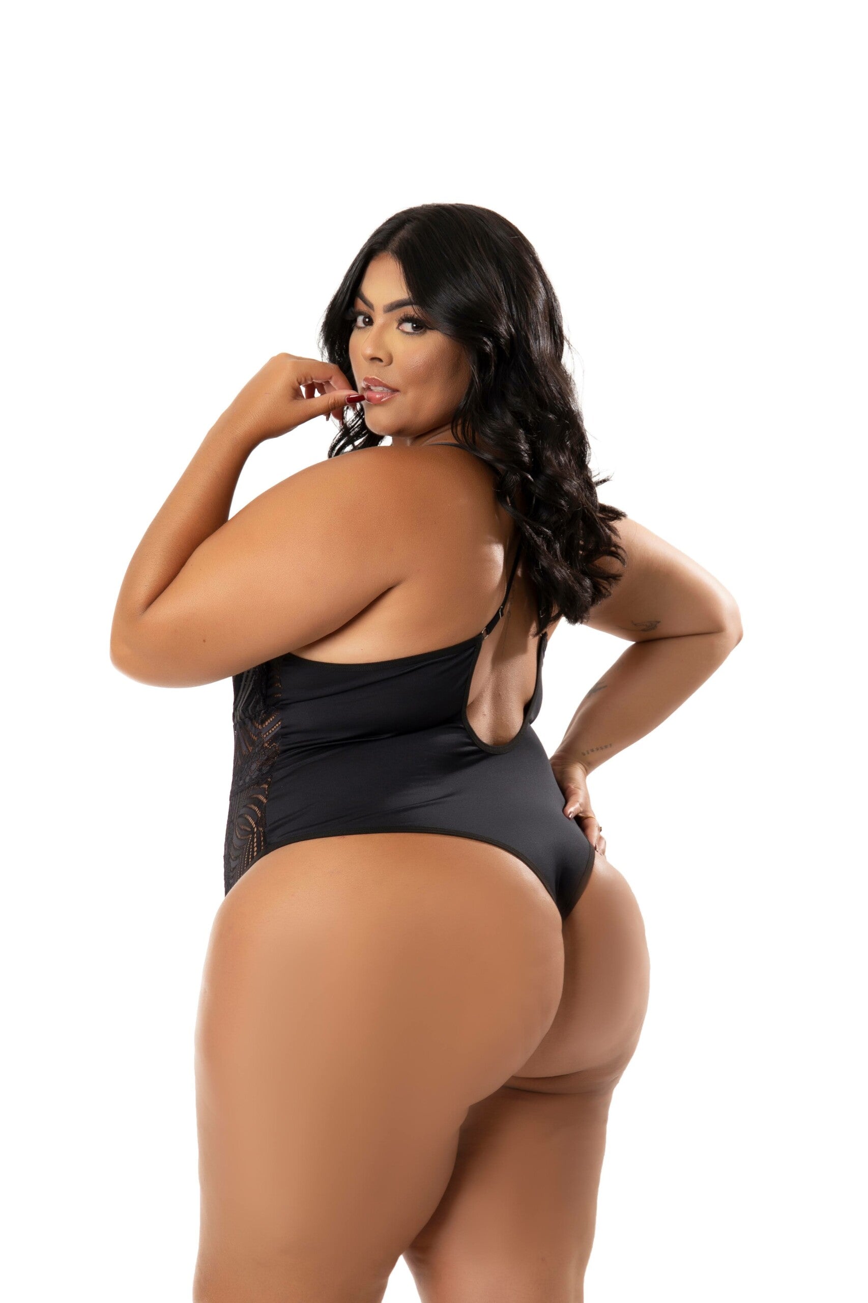 Body Feminino Plus Size Decotado em Branco – Doce Malícia