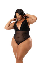 Body Plus Size Renda e Tule em Branco – Doce Malícia