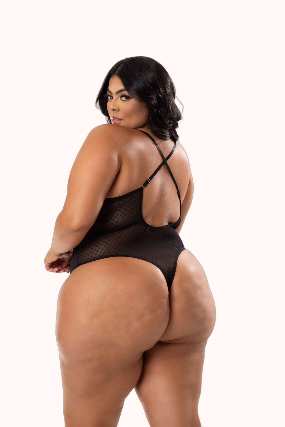 Body Plus Size Renda e Tule – Doce Malícia