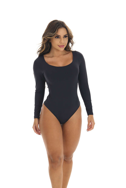 Body preto feminino manga longa em Preto – Doce Malícia