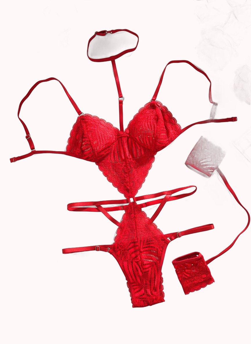 Body Sensual de Renda com Algemas Serena – Doce Malícia