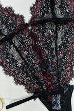 Body sexy em renda chantilly em dourado – Doce Malícia
