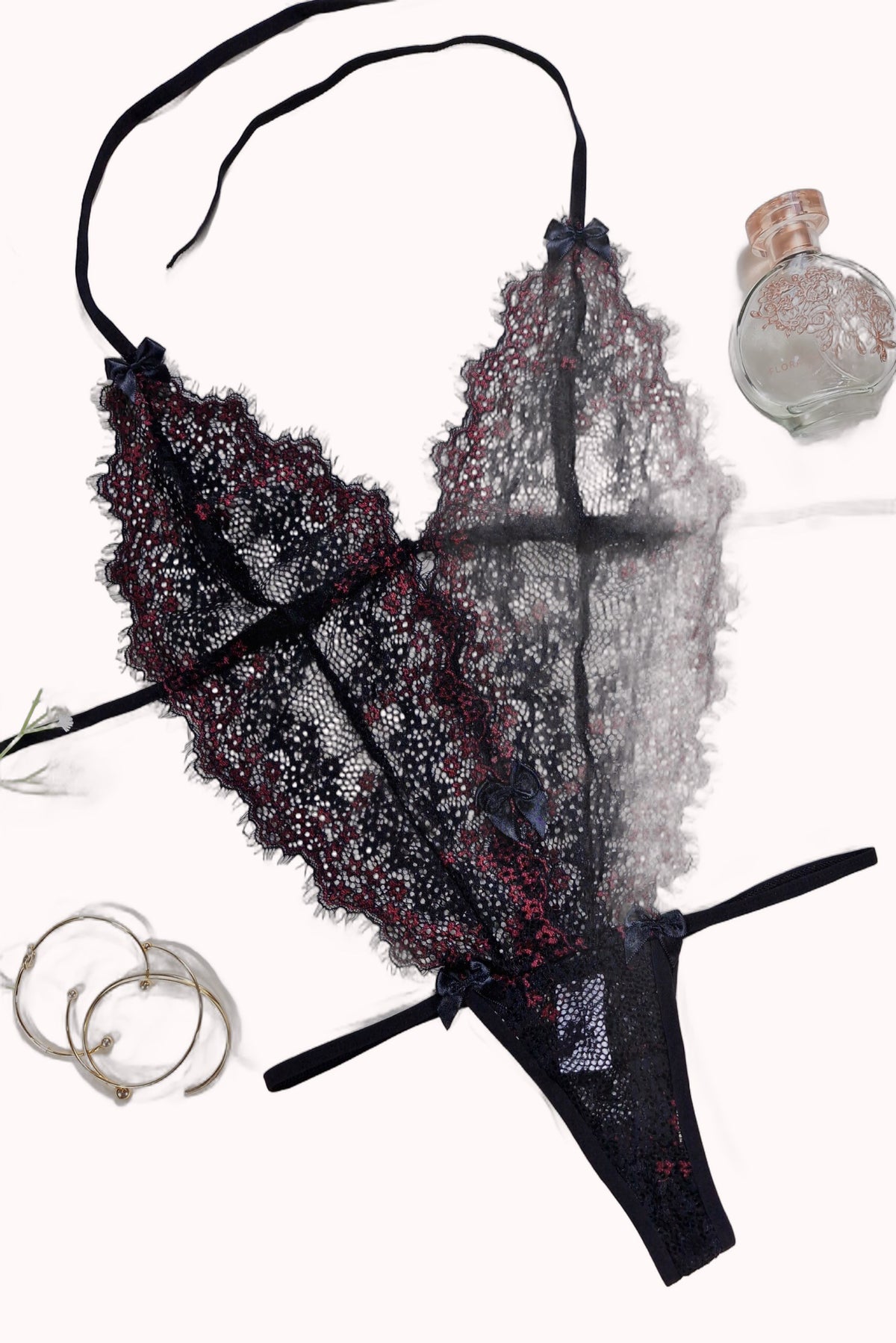 Body sexy em renda chantilly – Doce Malícia