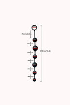 Bolinha de Pompoarismo em Silicone Preto Tamanho 38,4 X 3,9 cm – Doce Malícia