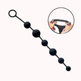 Bolinha de Pompoarismo em Silicone Preto Tamanho 38,4 X 3,9 cm – Doce Malícia