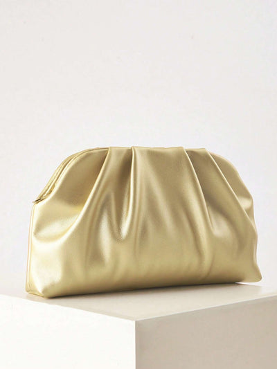 Bolsa Clutch de Festa Nuvem Dourada com Corrente – Doce Malícia