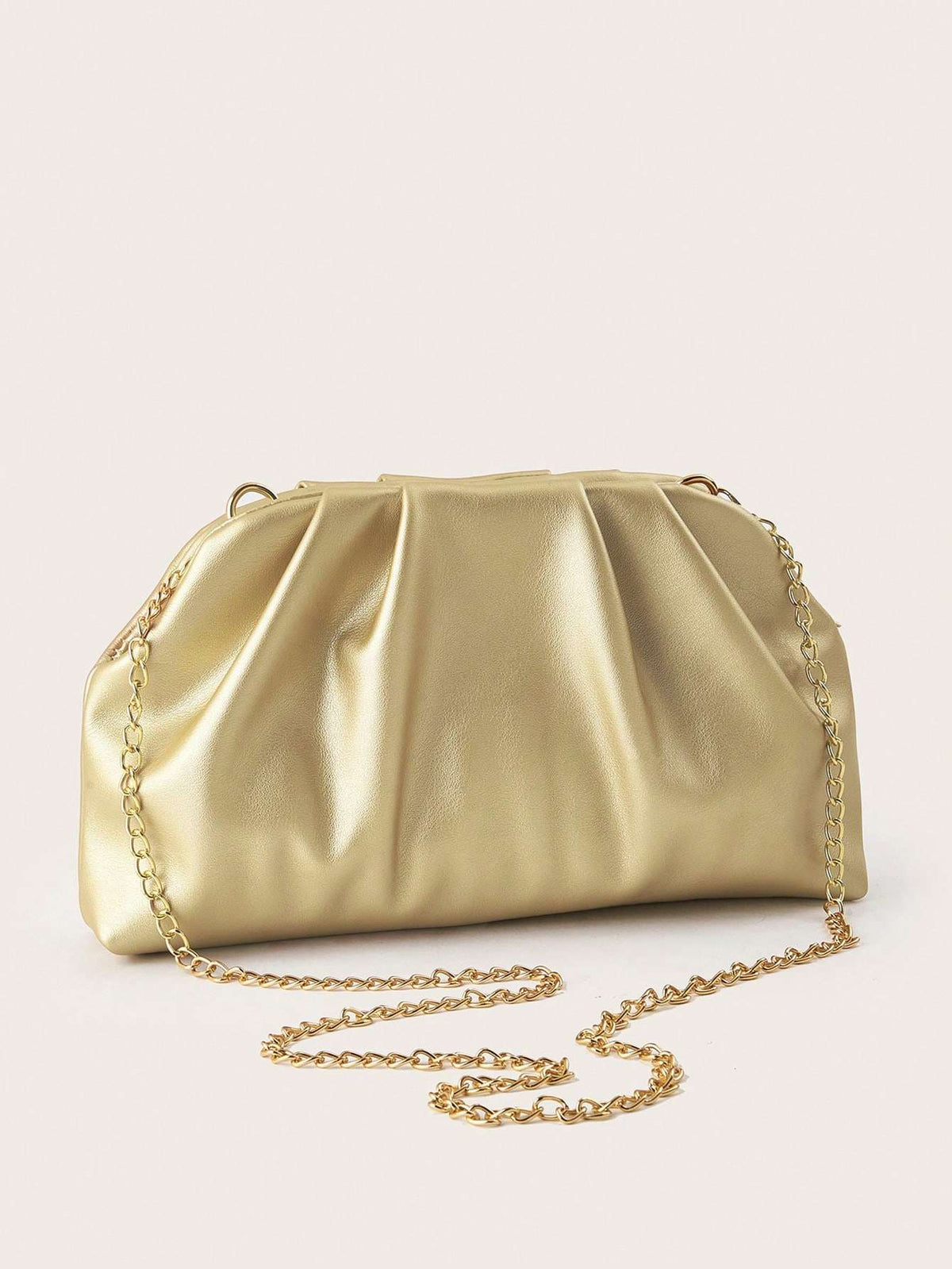 Bolsa Clutch de Festa Nuvem Dourada com Corrente – Doce Malícia