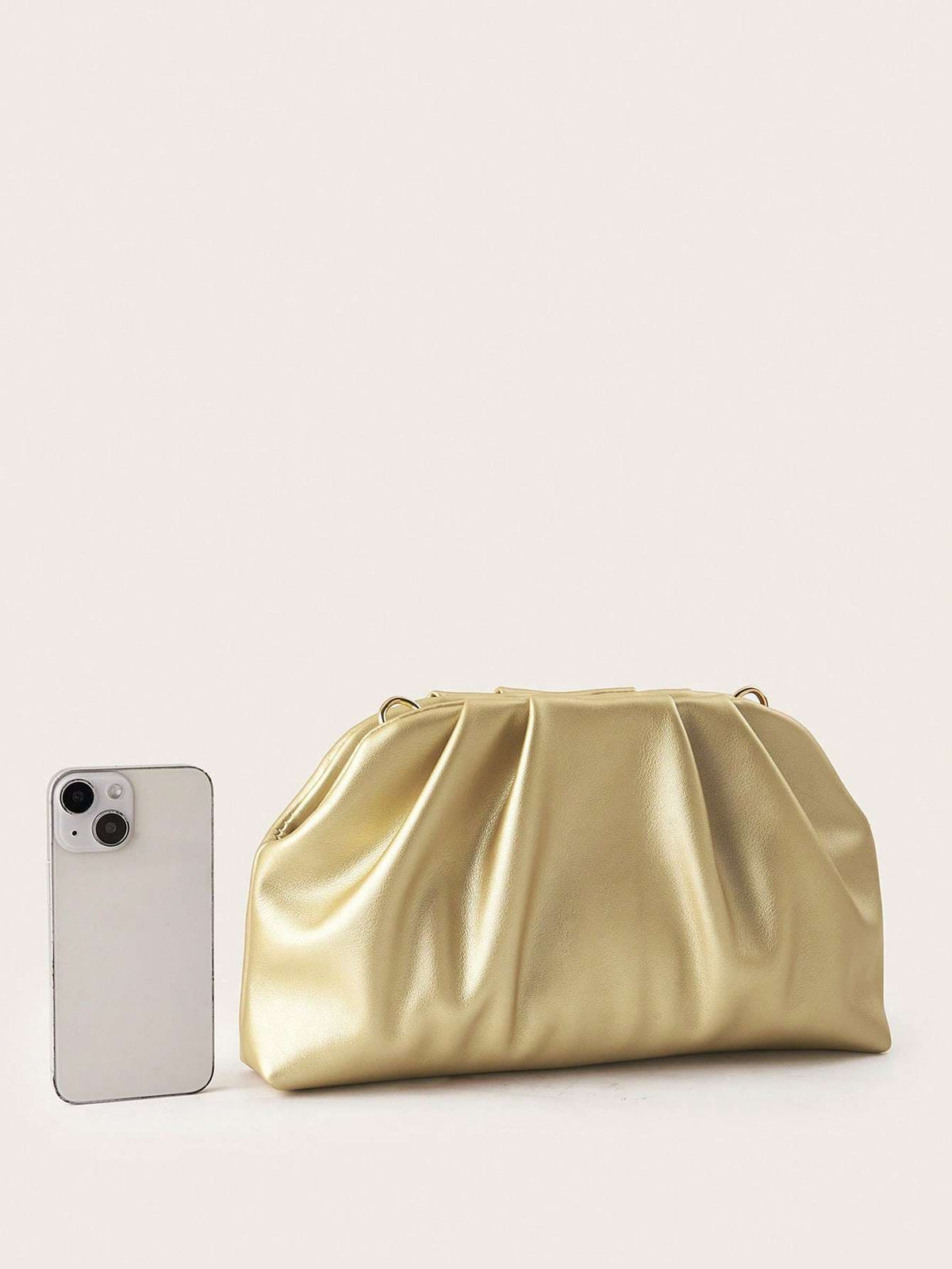 Bolsa Clutch de Festa Nuvem Dourada com Corrente – Doce Malícia