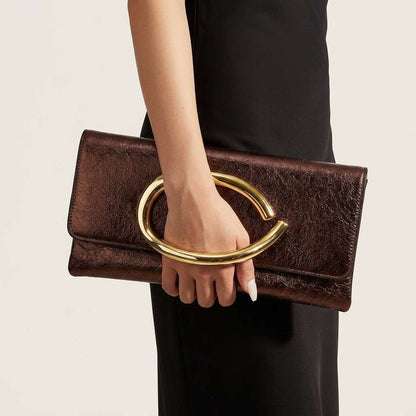 Bolsa Feminina Couro Clutch – Doce Malícia - Castanho