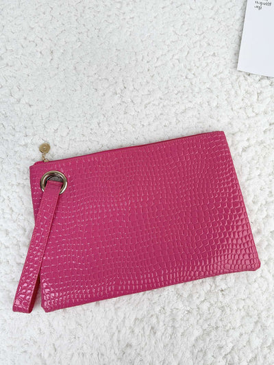 Bolsa Clutch de Mão Croco Envernizado – Doce Malícia