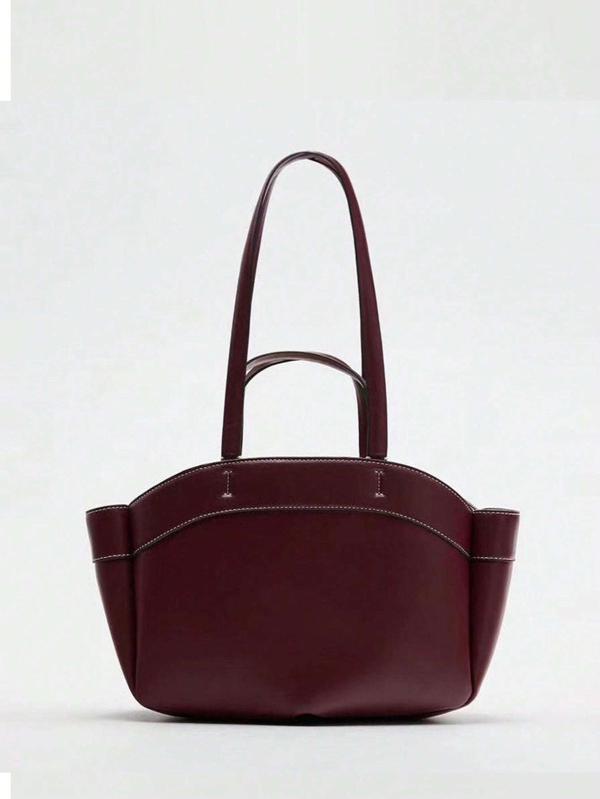 Bolsa Tote Feminina Couro Vinho com Alça de Ombro – Doce Malícia
