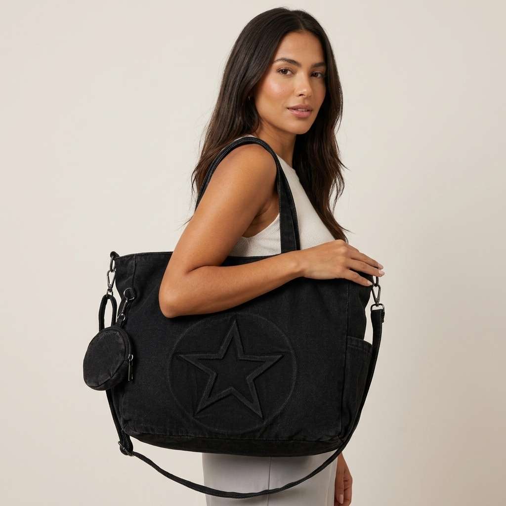 Bolsa Feminina Tote Preto – Doce Malícia - Preto