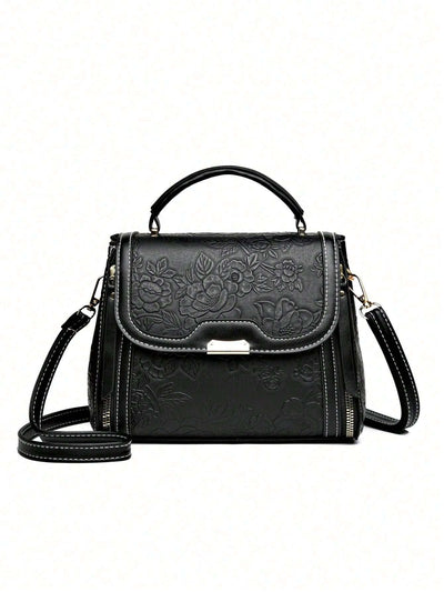Bolsa Feminina Floral em Relevo com Alça Transversal – Doce Malícia