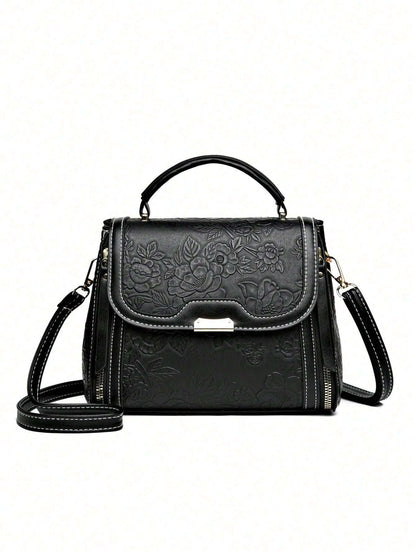 Bolsa Feminina Floral em Relevo com Alça Transversal – Doce Malícia
