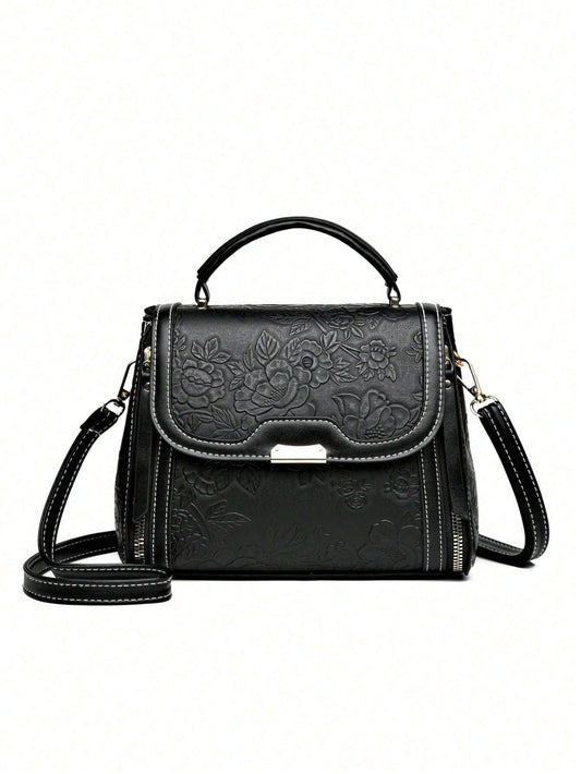Bolsa Feminina Floral em Relevo com Alça Transversal – Doce Malícia