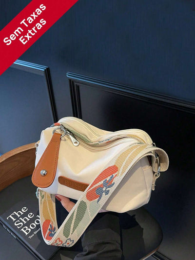 Bolsa Transversal Feminina de Ombro Bege – Doce Malícia
