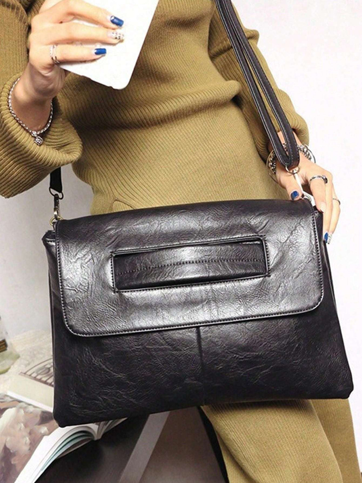 Bolsa Clutch Envelope Grande Couro Sintético – Doce Malícia