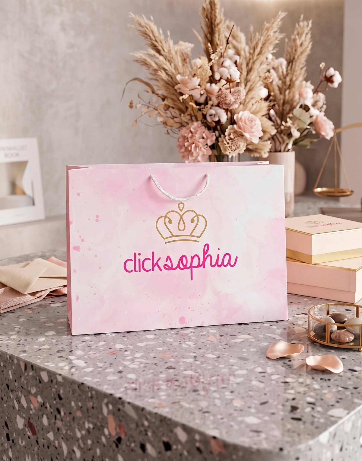 Sacola de presente  triplex 35×27 em Estampa unica – Doce Malícia