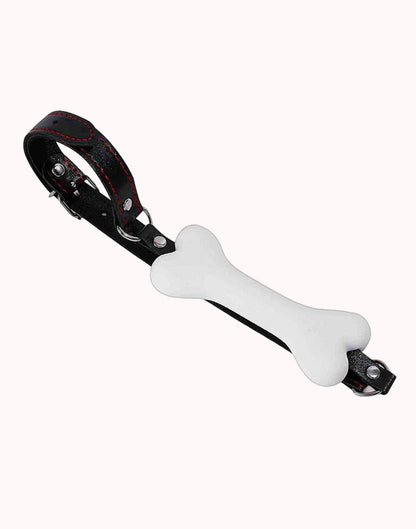 Mordaça de Bondage – Formato de Osso Branco – Doce Malícia