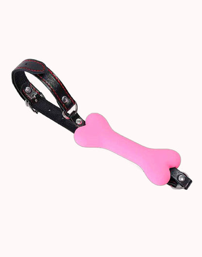 Mordaça de Bondage – Formato de Osso Rosa – Doce Malícia