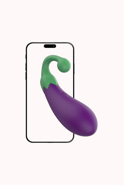 Bullet em Formato de Berinjela / Vegetais – À Longa distância App – 9,6 x 3,1cm – Doce Malícia