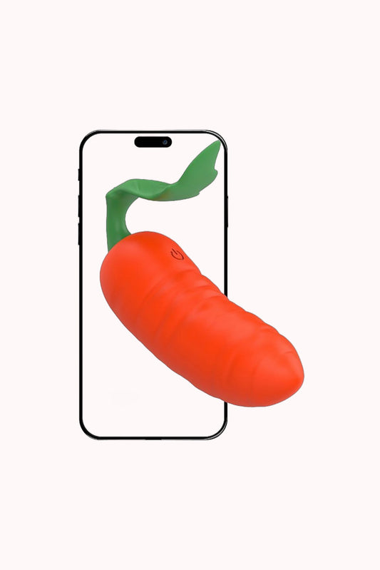 Bullet em Formato de Cenoura / Vegetais – À Longa distância App – 9,6 x 3,1cm – Doce Malícia