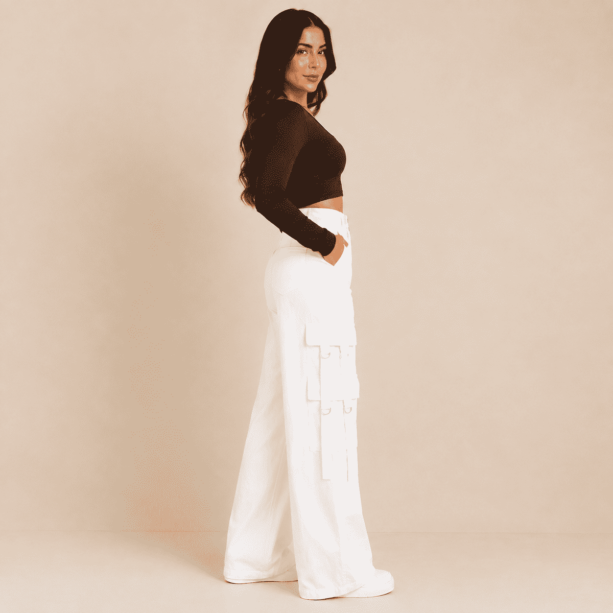 Calça Catherine Cargo Alfaiataria - Branco