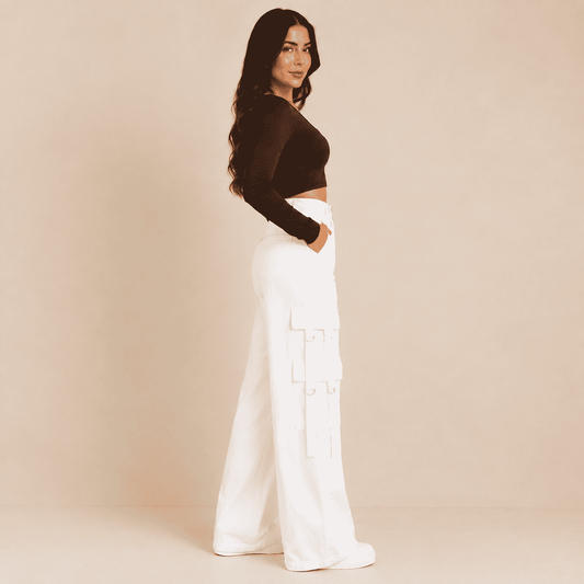 Calça Catherine Cargo Alfaiataria - Branco