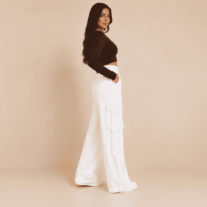 Calça Catherine Cargo Alfaiataria - Branco