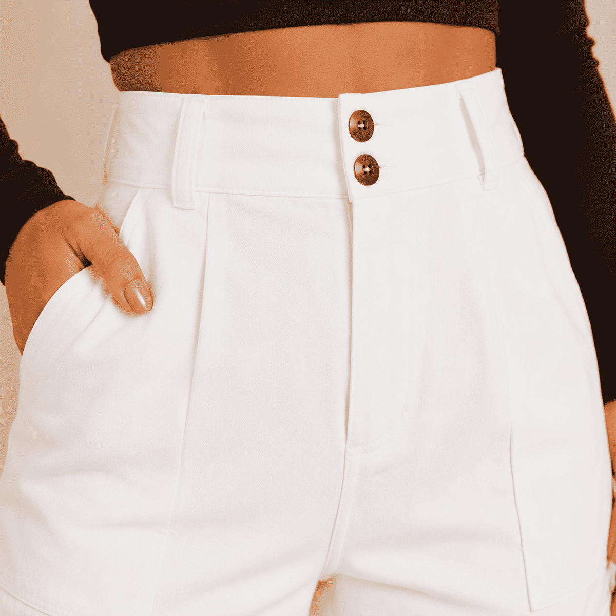 Calça Catherine Cargo Alfaiataria - Branco