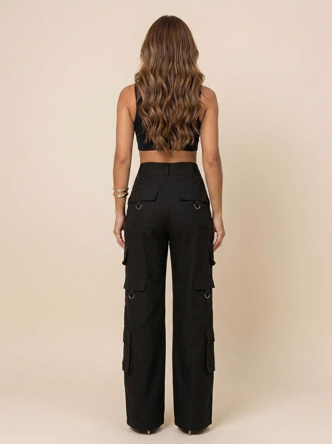 Calça Catherine Cargo Alfaiataria  - Preto