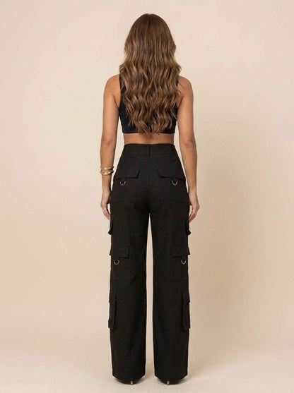 Calça Catherine Cargo Alfaiataria  - Preto