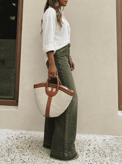 Calça Pantalona Cintura Alta – Doce Malícia