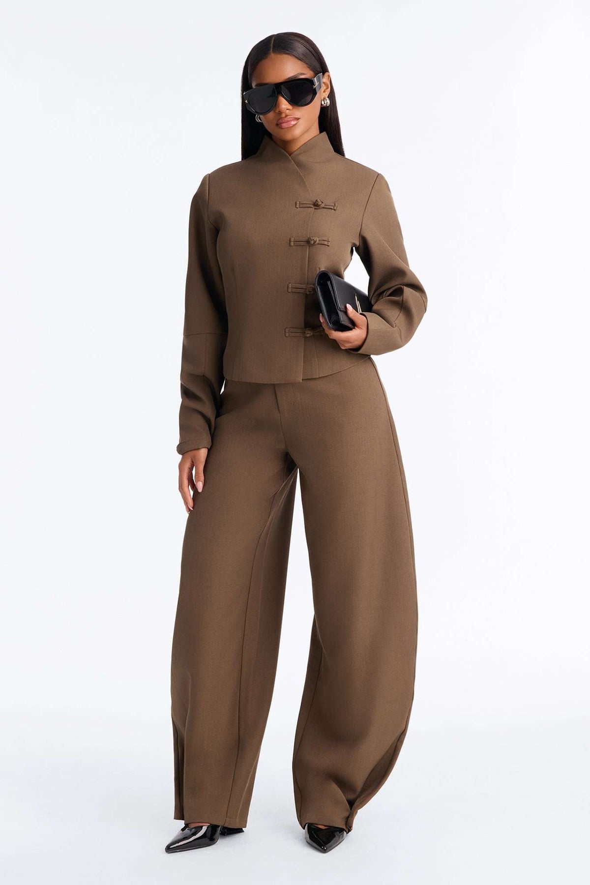 Calça Feminina Alfaiataria Plissado Vermelho – Doce Malícia