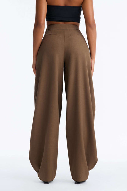 Calça Feminina Alfaiataria Plissado Vermelho – Doce Malícia