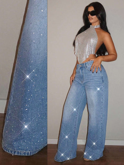 Calça Jeans Feminina Strass Brilho – Doce Malícia