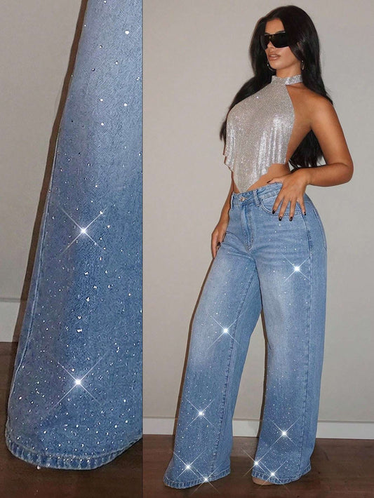 Calça Jeans Feminina Strass Brilho – Doce Malícia