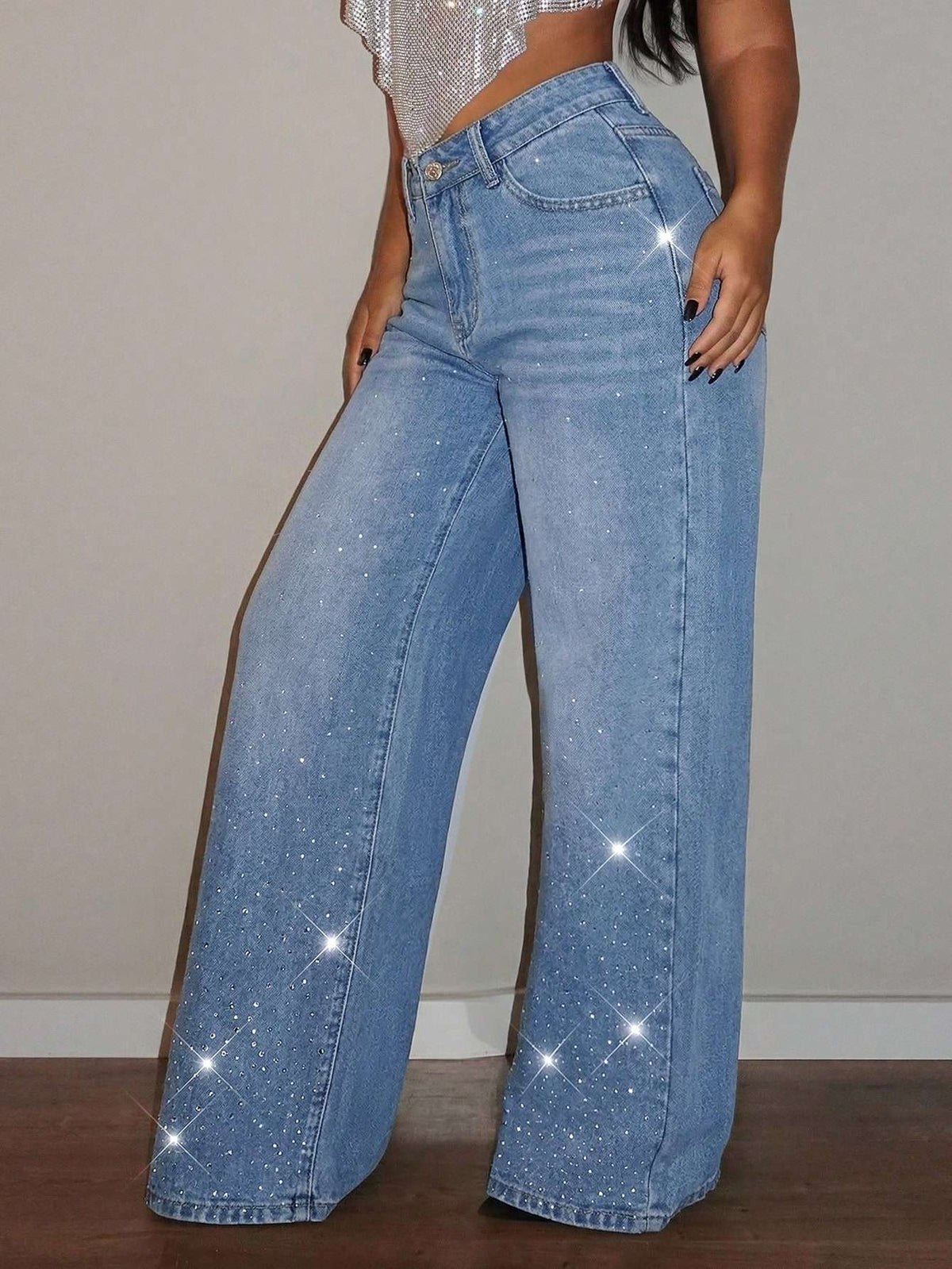 Calça Jeans Feminina Strass Brilho – Doce Malícia