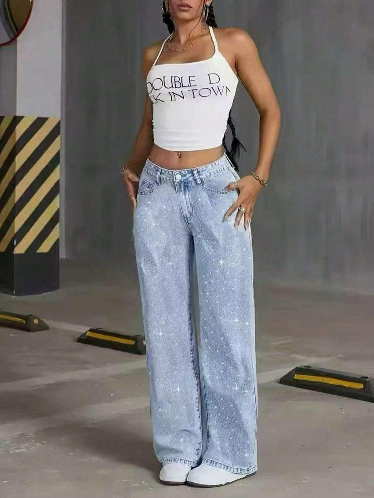 Calça Jeans Feminina Strass – Doce Malícia
