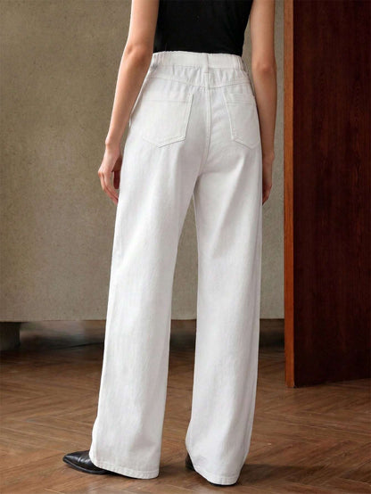 Calça Jeans Feminina Strass Branco – Doce Malícia