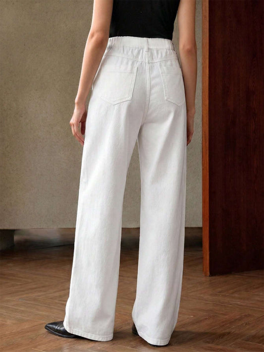 Calça Jeans Feminina Strass Branco – Doce Malícia