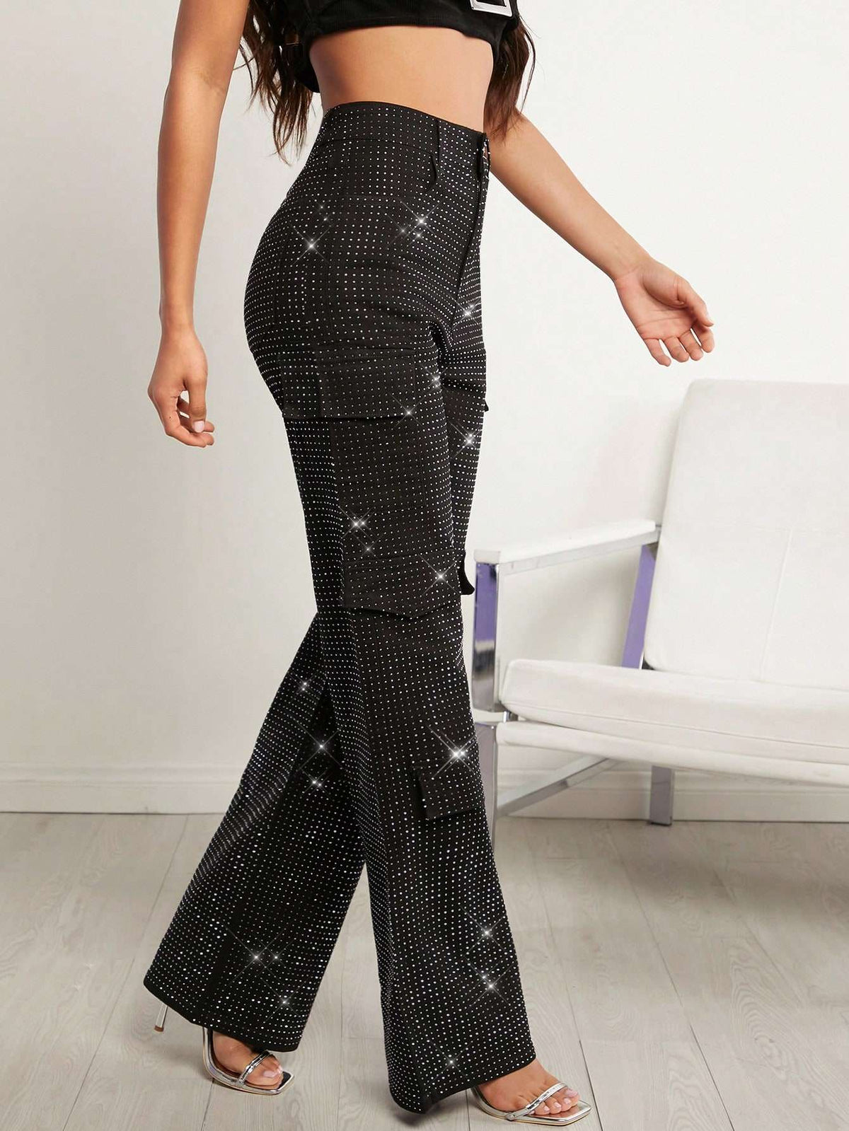 Calça Cargo Feminina Strass – Doce Malícia
