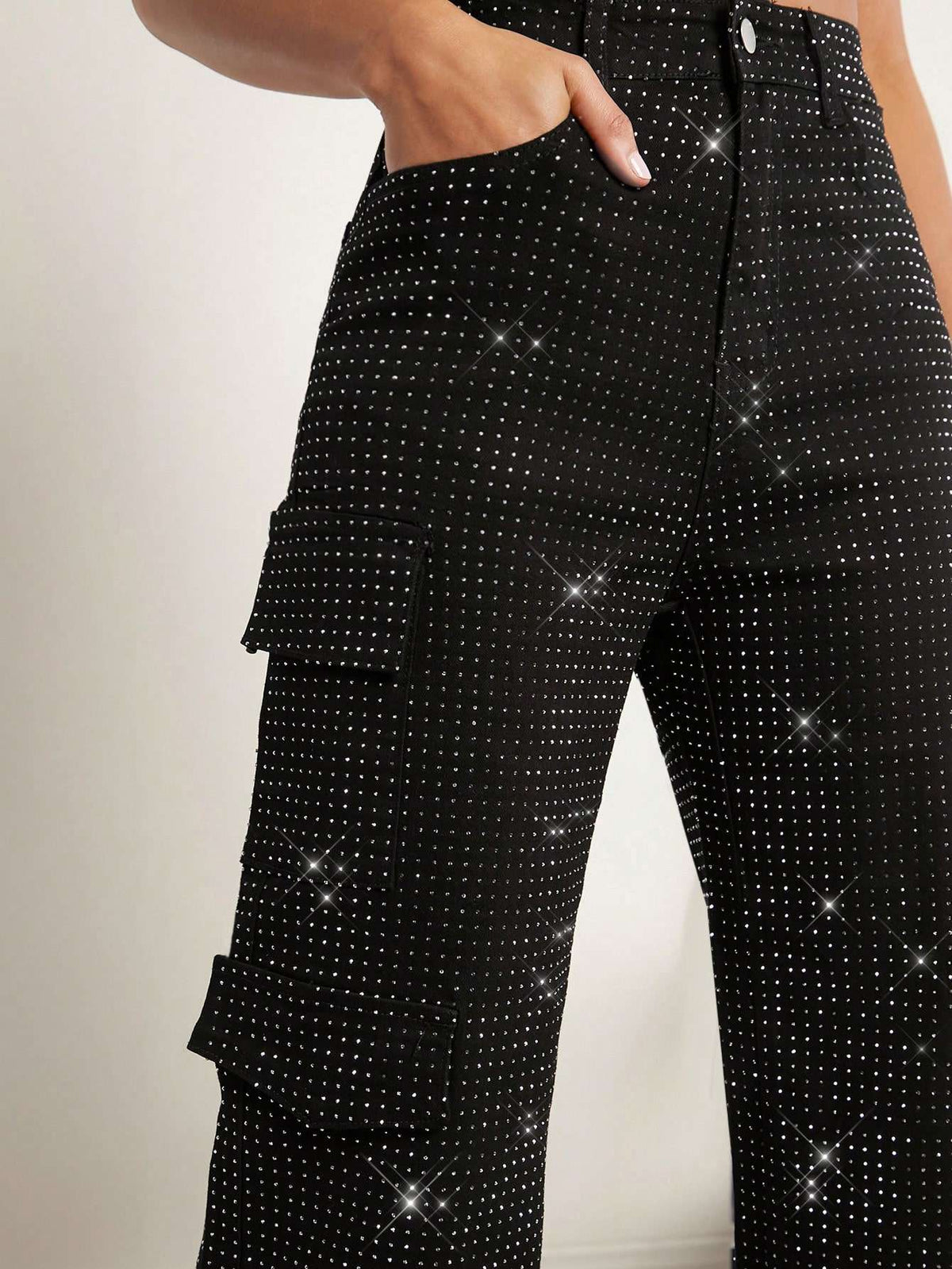 Calça Cargo Feminina Strass – Doce Malícia