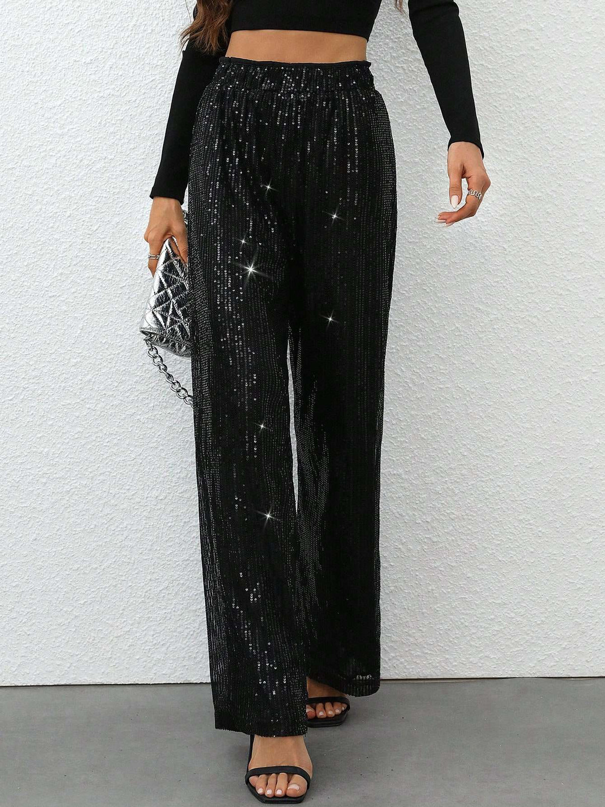 Calça Pantalona Feminina Paetê – Doce Malícia
