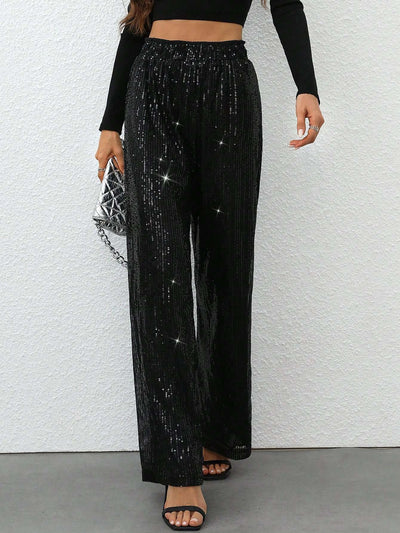 Calça Pantalona Feminina Paetê – Doce Malícia